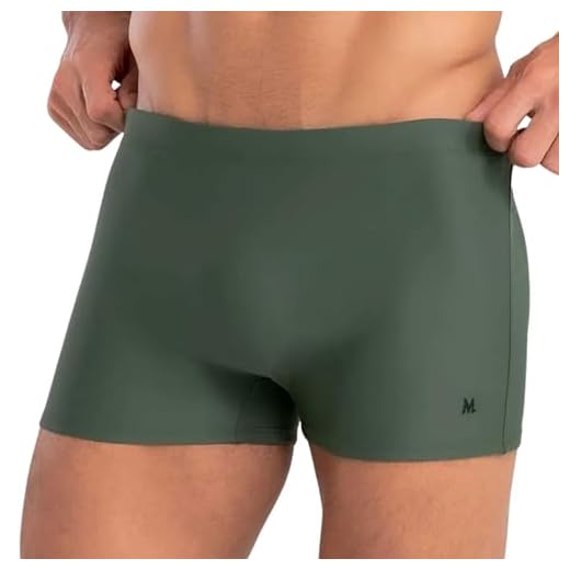 MASH Sunga Masculina Boxer Lisa Mash Proteção Solar Cordão Ajustável, Verde (300.116), P