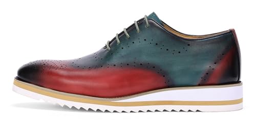 Santimon Mens Formal Dress Plain Toe Oxfords - Genuine Leather Derby Shoes for Weddings, Business, Prom & Tuxedo - Comfortable & Fashion Wingtips Brgues Oxfords for Men2