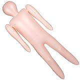 60 Inch Halloween Inflatable Mannequin Full, Creepy Haunted House Halloween Decor, Inflatable Doll Body Prop Dummy for Yard Decoration, Fake Dead Body (Beige)