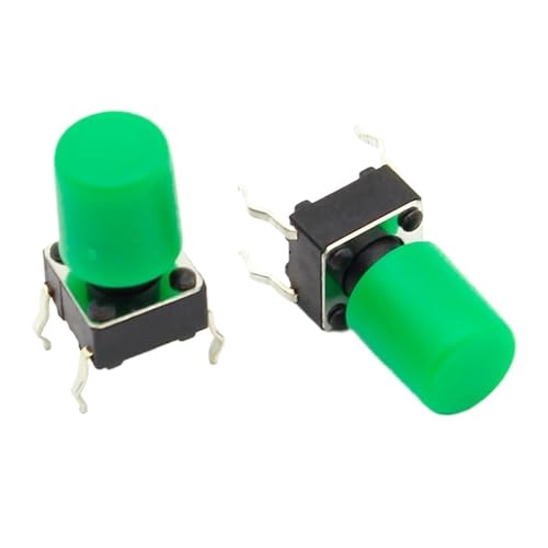 Capuchon plastique vert G62 protection bouton poussoir tactile 6x6mm x100