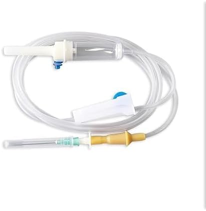 Disposable IV Infusion Set | Ready to Use EO Sterile Drip Set for Hospitals | Smooth IV Flow | 20 Drops/ml | Pack of 10 | Infusion Set – Sterilized & Ready to Use | EO Sterile IV Drip Set | Approx. 20 Drops/ml | Pack of 10 Pcs | Patient Infusion Set | Medical IV Equipment | Disposable IV Set | Hospital IV Drip | Clinical IV Fluid Administration Set