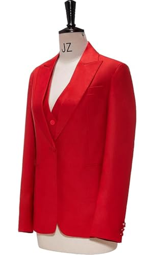 Women Suits Office Work 3 Pieces Set Lady Blazer Formal Business Suit Wedding Tuxedos Party (Blazer+Vest+Pants)4