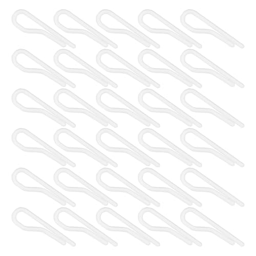 NUOBESTY 200 Pinzas de Plástico Blancas para Fijar Camisas y Prendas de Ropa, Clips para Ropa de Hombre y Mujer, Abrazaderas Resistentes para Uso Doméstico y Organización en Lavandería