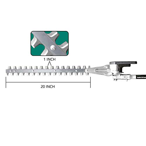 Enegitech ZMPH02 20-Inch Hedge Trimmer Shaft Attachment 1” Cut Capacity 58V Lithium-ion Power Head System Cordless Gardening Power Tool (Attachment Only) - Thumbnail 2