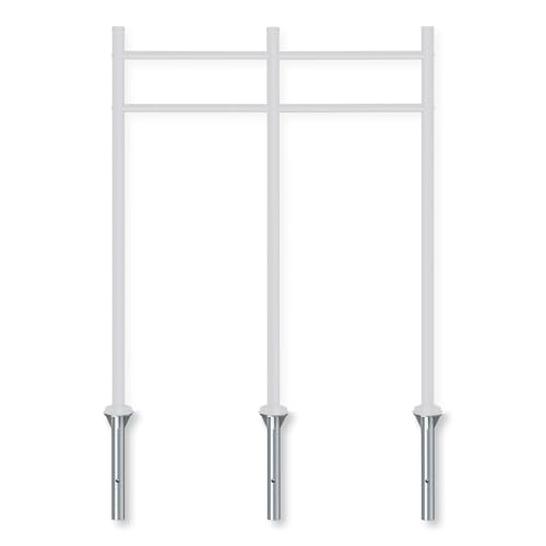 Metzler Anclaje de suelo para soporte de buzón, 3 unidades, acero galvanizado, para hormigón, incluye fijaciones, color plateado, compatible con muchos modelos