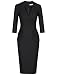 MUXXN Women's Vintage High Waist Cocktail Party Dresses (Black M)