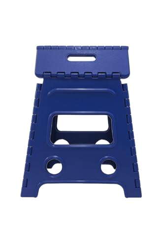 Image of Shah Enterprises Plastic Folding Stool 18 Inch (Blue)