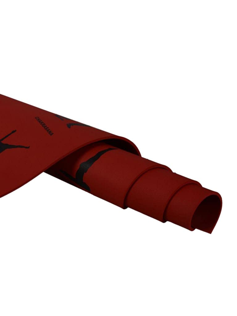 Stag Asana Printed Yoga Mat (Red, 4mm)