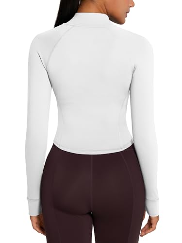 Image of GYM RAINBOW Womens Snatched Workout Jackets Lightweight Zip Up Slim Fit Gym Track Athletic Jackets with Thumb Holes