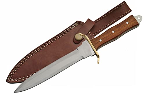 Full Tang Stainless Steel Blade Wooden Handle 11.5 inch Edc Dagger Knife