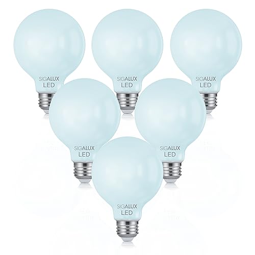 Sigalux A19 LED Light Bulb Energy Star Certified, 60 Watt Equivalent, Dimmable LED Bulb Soft White 5000K 500LM 11.5W, E26 Standard Led Bulbs, UL Listed, 6 Packs