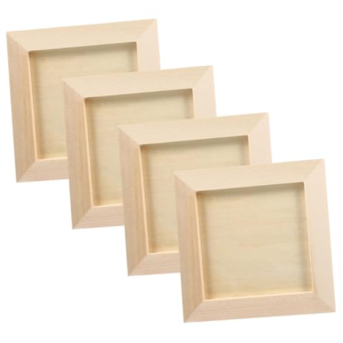 HOODANCOS 4pcs Photo Frames Clay Design for Boys and Girls Lightweight Art Picture Frames for Painting Crafts and Collages for Home School and Nursery Projects