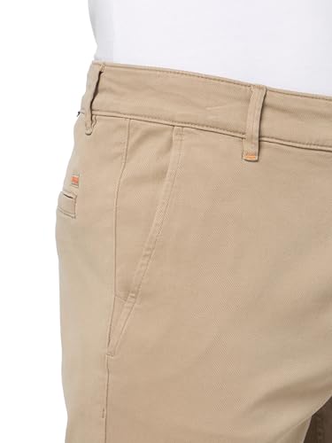 BOSS Techno Twill Slim Fit Chino Trousers,Sandy Dunes,38323
