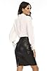 Fahsyee Womens Faux Leather Skirt, Pencil High Wai... #5