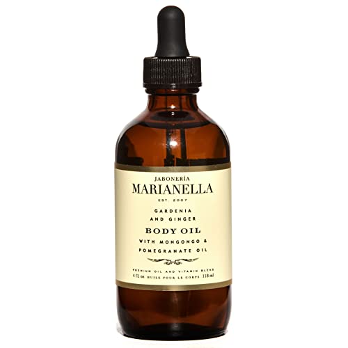 Marianella Anti-Aging Body Oil | Gardenia And Ginger Floral Scented | Experience Radiant Skin With Vitamin E Oil & Pure Natural Oils From Argan | Grapeseed | Pomegranate & Apricot #TOP26