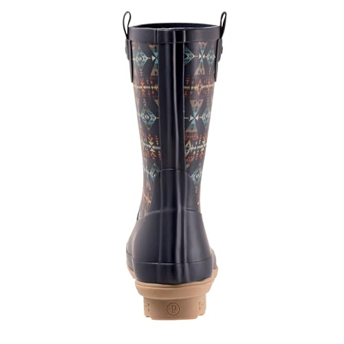 Image of Pendleton Women's Mid Rain Boots, Premium Natural Rubber, Non-Slip Sole, Cushioned Insole, 8.5 inch Shaft