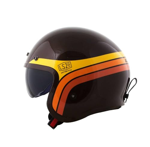 Capacete Ls2 Spitfire Of599 Sunrise Marrom Tamanho:58