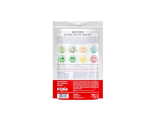 Frigera Rinderohren mit Muschel 500g – Natürliche, Proteinreiche Leckerlis für Hunde, Gluten- und Getreidefrei, Hochwertige Hundesnacks ohne Zusatzstoffe