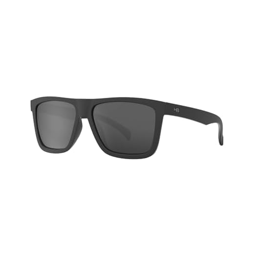 HB, Óculos de Sol Masculino HB Amped Matte Black Gray
