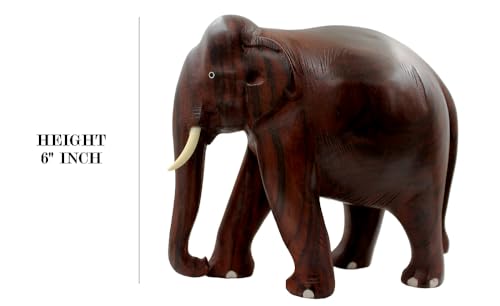Image of ELEPHANT - WOODEN SHOWPIECE - ROSEWOOD (HANDMADE) (6 INCH)