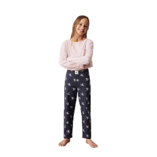 Calvin Klein Mädchen Pyjama-Set Knit Pj Set Lang, Mehrfarbig...