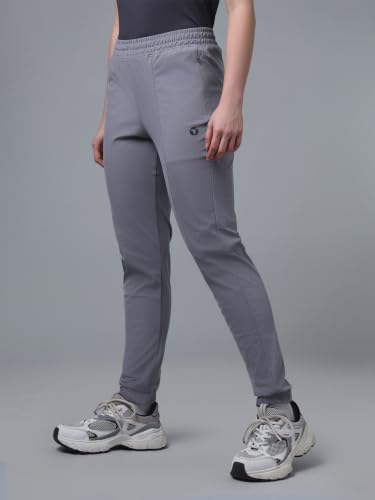 Image of TECHNOSPORT Women's Relaxed Fit Active Sports Joggers with DURACOOL Technology Mid Rise Drawstring Track Pants with Pockets Moisture Wicking Polyester Athleisure Workout Running Lounge Wear