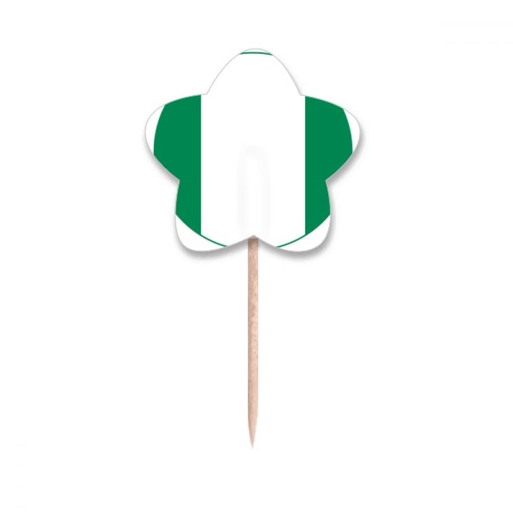 Cure-dents Nigeria avec drapeau national pour decoration de cupcakes et buffet