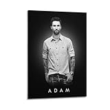 Poster de chanteur Adam Levine - Impression sur toile - Dcoration murale moderne pour chambre  coucher - 30 x 45 cm