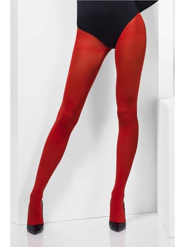 Smiffys Collant opaque, rouge Halloween