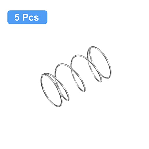 QUARKZMAN 5Stk Druckfeder Druckfedern 304 Edelstahl Feder Federn Zugfeder Zugfedern Spring 12mm AD 0.6mm Draht Größe 20mm Frei Länge Spiralfeder Spiralfedern Sprungfeder Stahlfeder Silber