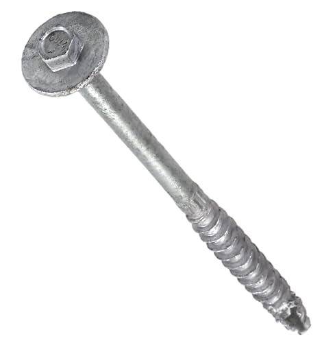 Simpson Strong-Tie SDWH271200GR30 Strong-Drive SDWH Tornillo Timber HEX HDG 0.276 pulg. x 12 pulg. 3/8 Hex (30 piezas) miniatura 6
