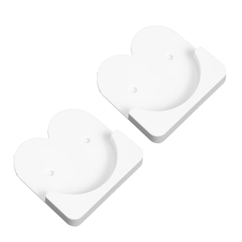 MINAOLULUS 浴室用シャワーロッド固定具 両面テープ ネジ付き 強力粘着式カーテンロッド保持具 突っ張り棒落下防止 ホワイト 生活空間対応