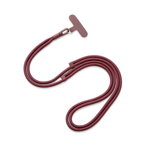 AOKSUNOVA Handyband zum Umhängen Weinrot Handykette Universal...