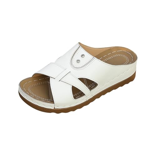 Genérico Sandalias Flip Flop Mujer Antideslizante Clásicas De Uso Diario Zapatos para Playa Chanclas Sandalias Comodas Mujer Planas De Cuña De Plataforma Planas Con Suela De Goma Zapatos