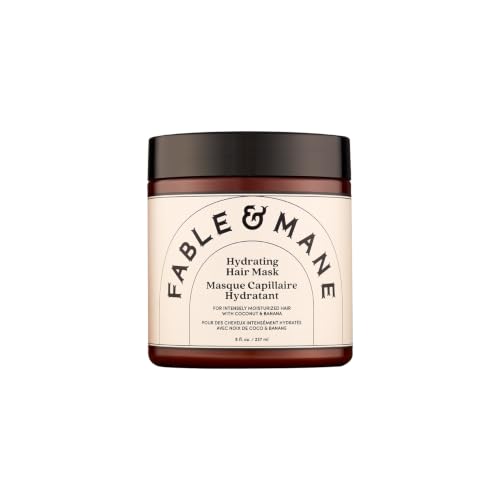 Fable &amp; Mane Intense Hydration Hair Mask 237ml / 8fl oz, For Frizzy, Dry, Damaged Hair. Treatment Repairs and Softens with Shea Butter and Coconut