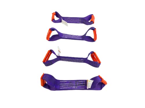 8 Point Heavy Duty Purple Diamond Weave 18' Strap Kit for Rollback/Flatbed Tie Downs with 12