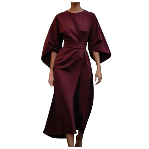 Robe d'été amincissante col rond pour effacer les rondeurs