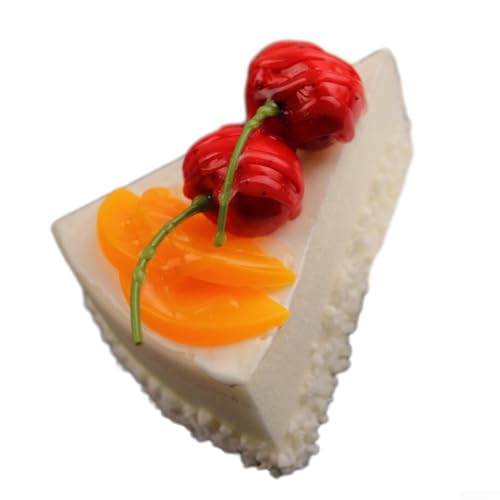 Modelo de decoración de pastel de rebanada falsa para panadería, tienda, restaurante, fiesta, uso con aspecto realista, hecho de espuma de poliuretano suave (C)