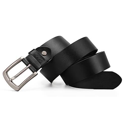 Mens Full Grain Leather Belts, 1.5" Heavy Duty Mens Belts for Jeans Casual Work Belts in Gift Box2