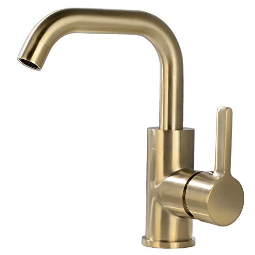 Robinet de lavabo noir mat et or élégant et moderne pour salle de bain chic