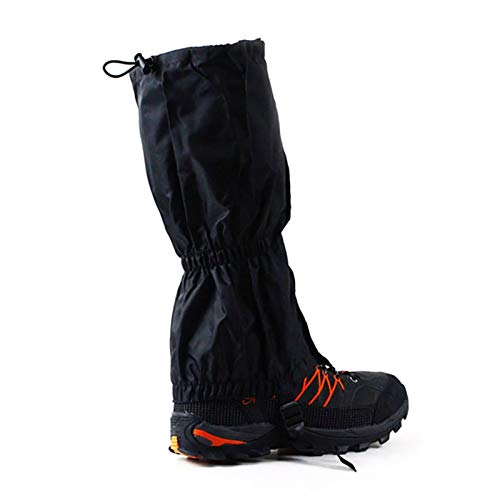 1 paio di ghette da trekking leggere per le gambe, impermeabili, antivento, resistenti e resistenti per proteggere le gambe da montagna, neve, escursionismo, sci, passeggiate, arrampicata, caccia