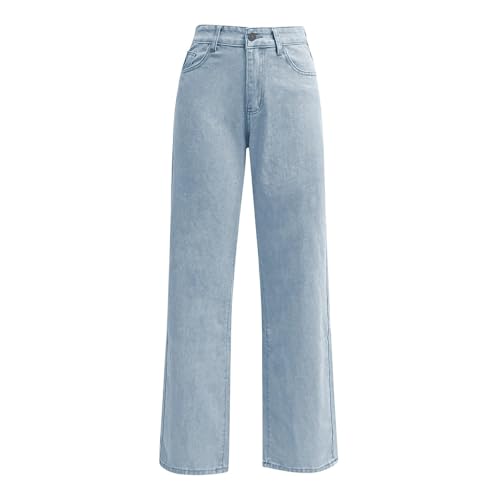 Jean droit femme taille haute chic et extensible pour un style décontracté
