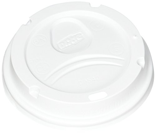 Reg FBA_DXE9542500DXPK Dome Drink-Thru Lids, Fits 10, 12 & 16oz Paper Hot Cups, White, 50/Pack