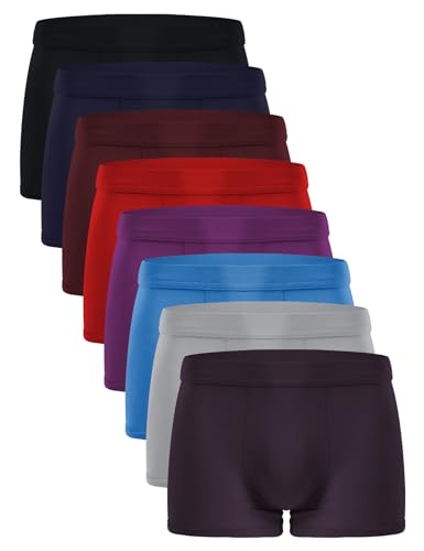 youlehe Men's Underwear Soft Rayon Boxer Briefs Stretch Trunks Pack (as1, alpha, l, regular, regular, 8 Pack 09)
