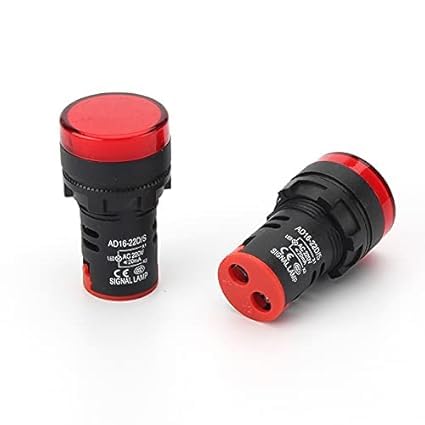 SP Electron Pack of 2 Pcs Red 230 Volts 16 MM Plastic Led Panel Indicator for Multiple Uses.-image-11