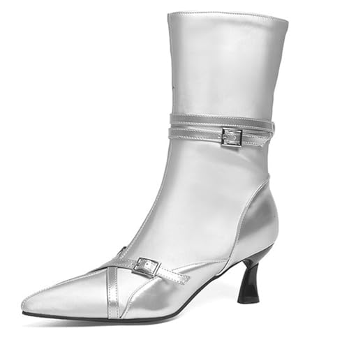 Bottines à talons hauts pour femmes avec bretelles croisées et bout pointu
