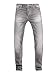 Produktbild John Doe Ironehead XTM - Used Light Grey | Motorradhose mit Kevlar | Einsetzbare Protektoren | Atmungsaktiv | Motorrad Jeans | Denim Jeans mit Stretch