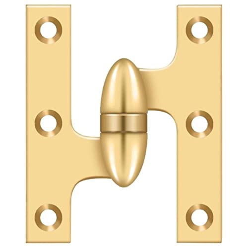 Deltana OK5032BCR003-L Solid Brass 5-Inch x 3 1/4-Inch Olive Knuckle Hinge