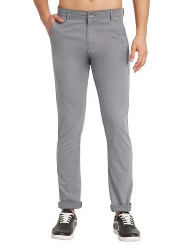 Image of KARGEENS Men Kargeens Men's Cotton Slim Fit Casual Chinos Trousers for Men Stylish