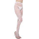 pekichichi Patterned Fishnet Tights Floral Fishnets Lace Tights Flower Pantyhose Fishnets Leggings Floral Stockings for Women